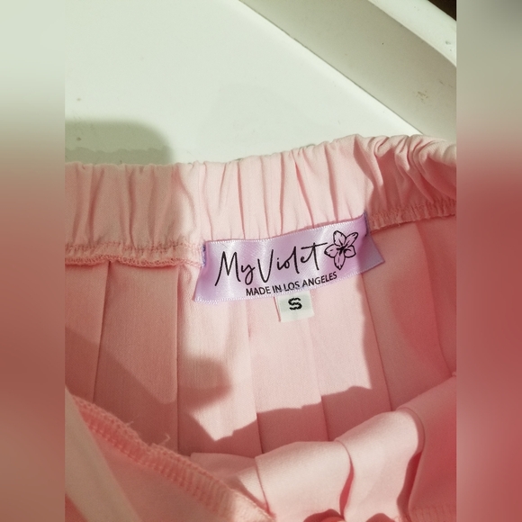 My Violet Pink Pleated Mini Skirt - Picture 2 of 7